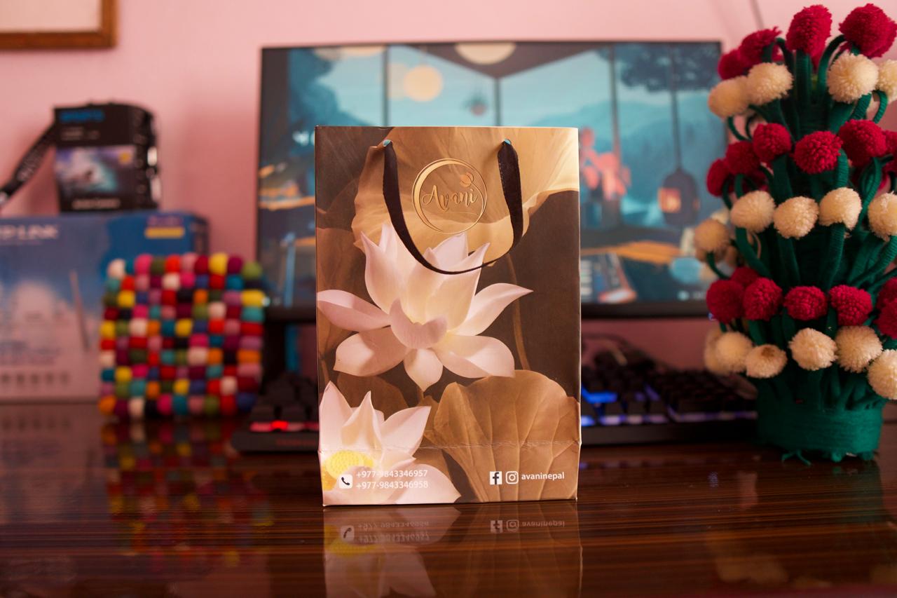 Paper bag manufactured for Avani