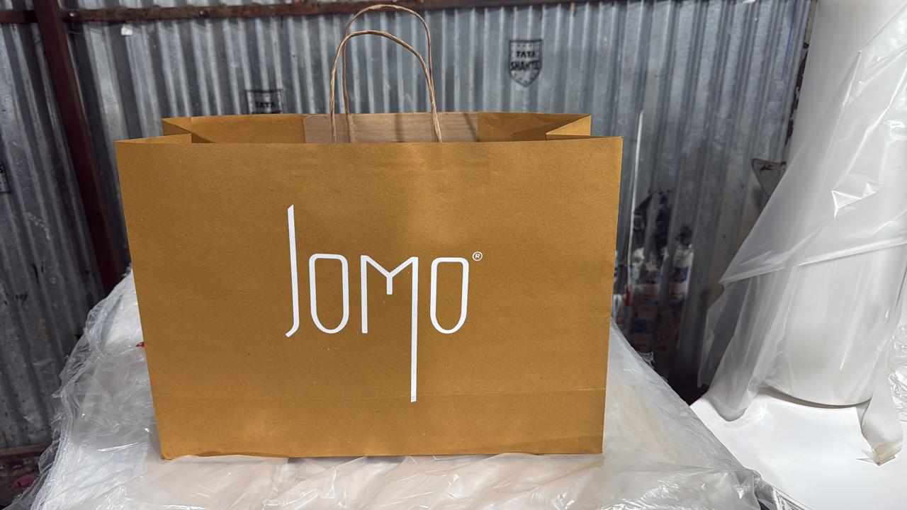 Paper bag manufactured for Jomo