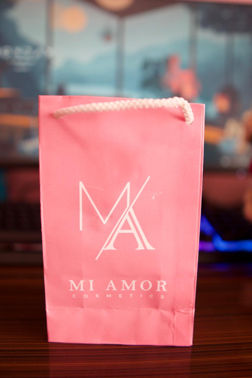 Paper bag manufactured for Mi Amor Cosmetics