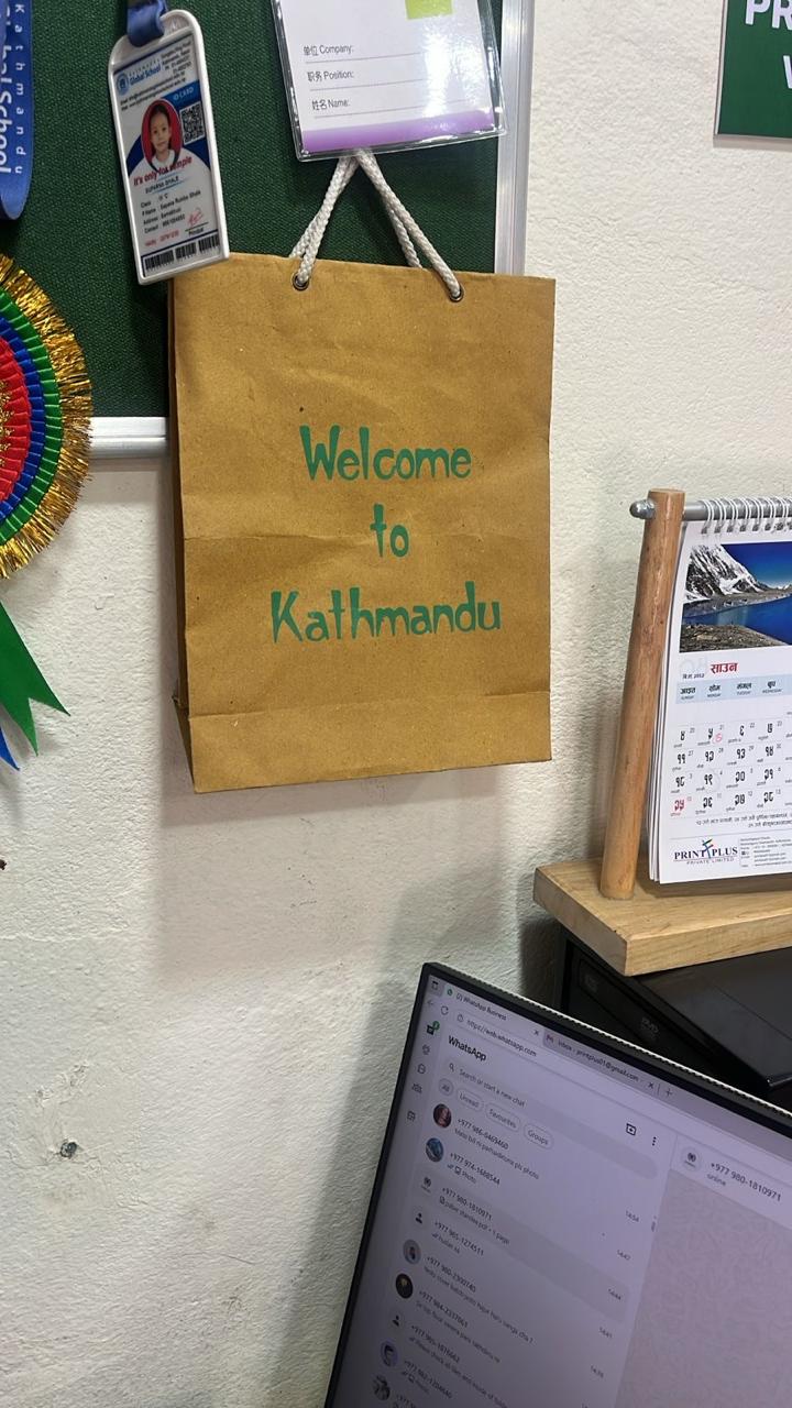 Paper bag manufactured for Welcome to Kathmandu
